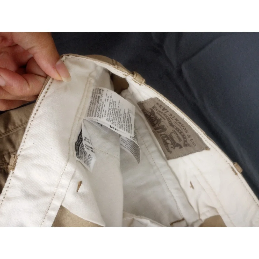 Levis 12462 Pants Mens 34 x 32 Ace Military Cargo Tan Beige Baggy Y2K